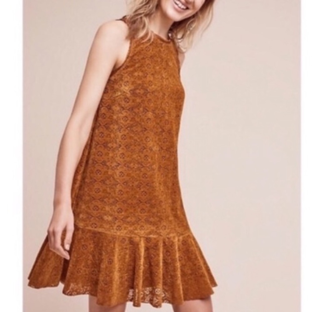 Anthropologie Maeve Suede shift dress